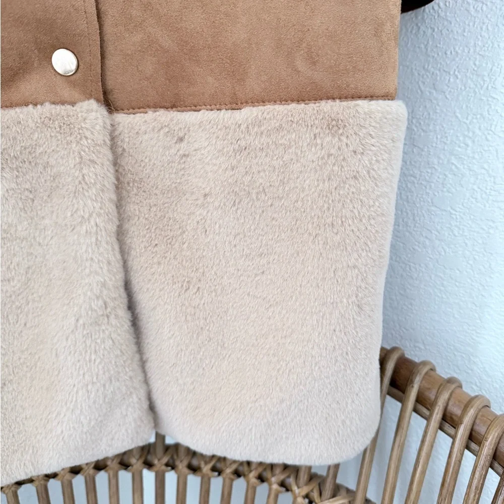 Zara WB Collection Suede and Faux Fur Jacket - Picture 2 of 8